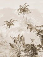 Papier peint panoramique jungle eden sépia