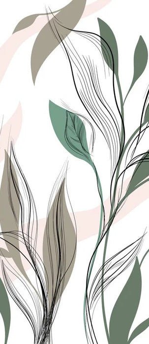 Papier peint panoramique fleur graphique