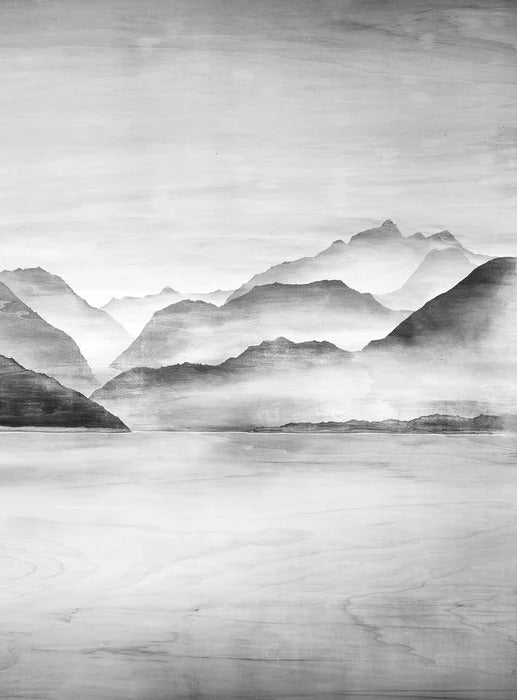 Papier Peint Sommets d’Argent | Les Bleus du Lac®, XXL, tendance