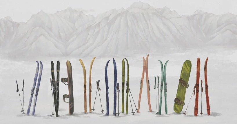 Papier peint ski à Courchevel, XXL, tendance