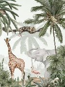 Papier peint enfant jungle paisible