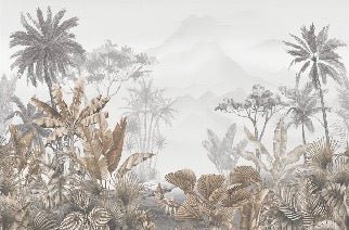Papier peint tendance tropical sepia