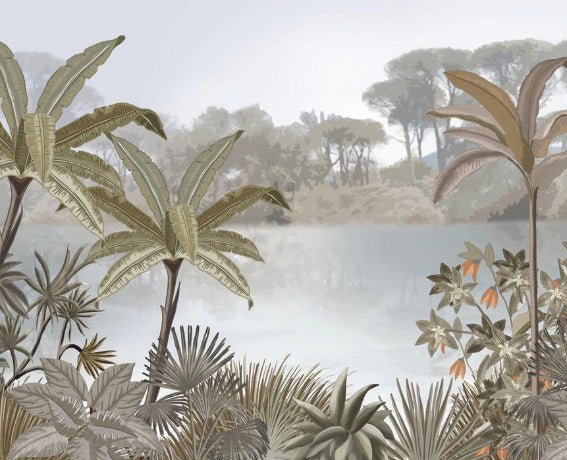 Papier peint sur mesure Jungle tendance peinture