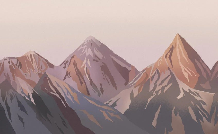 Papier peint panoramique - Lumière sur les cimes, XXL, tendance