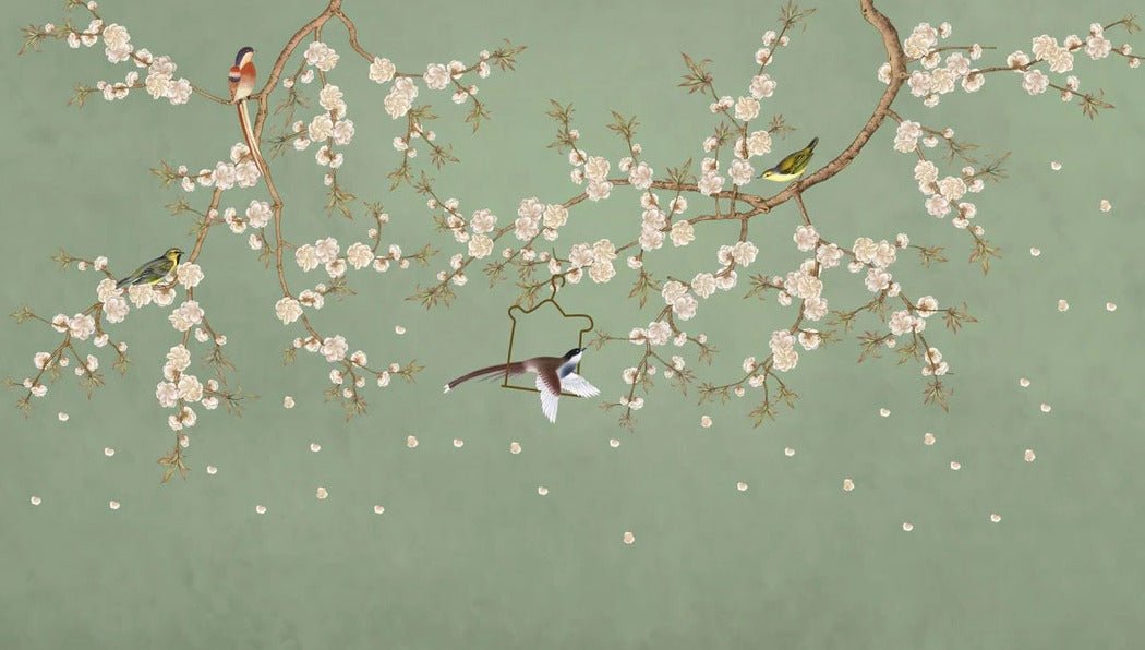 Zen sakura green wallpaper