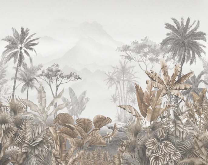 Papier peint tendance tropical sepia