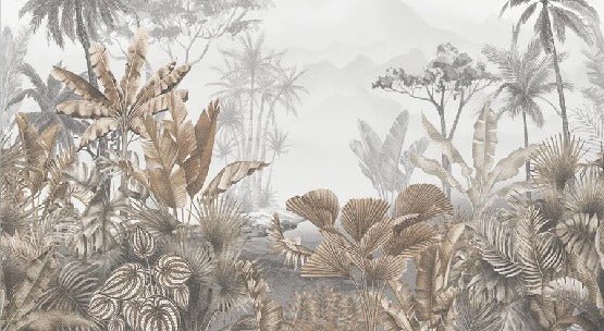 Papier peint tendance tropical sepia
