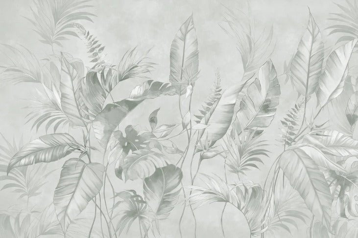 Papier peint élégante jungle sauge