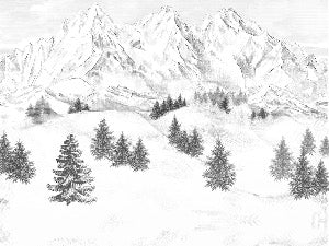 Papier peint montagne sommets de Chamonix