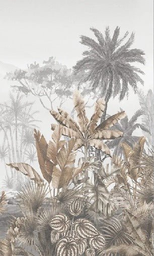 Papier peint tendance tropical sepia