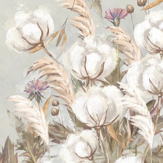 Papier peint panoramique fleur coton