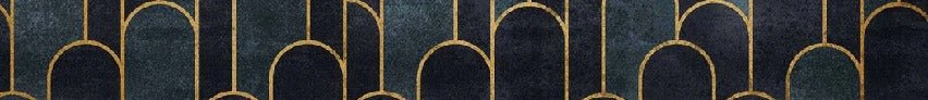 Papier peint toilette dark blue chic