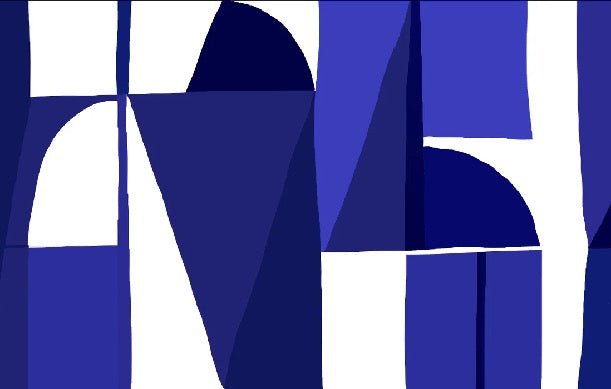 Papier peint Memphis style bleu