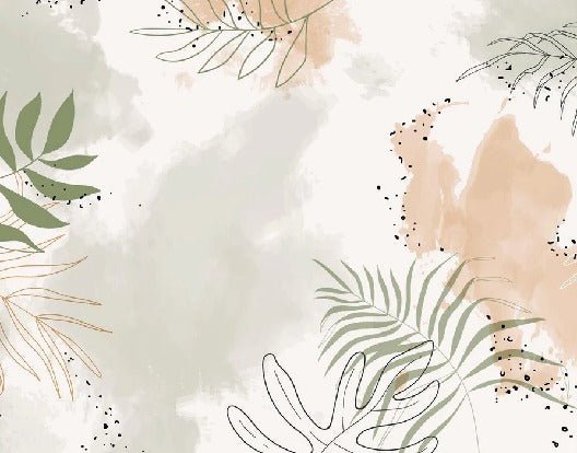 Papier peint panoramique aquarelle végétale