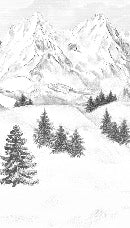 Papier peint montagne sommets de Chamonix, XXL, tendance