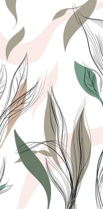 Papier peint panoramique fleur graphique, XXL, tendance