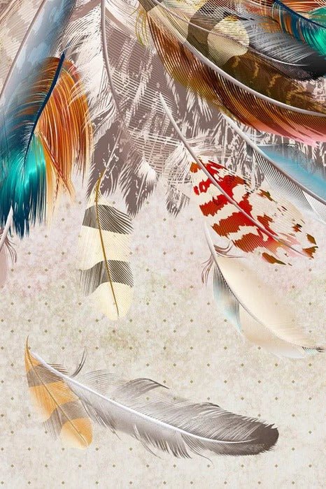 Papier peint Plumes indiennes