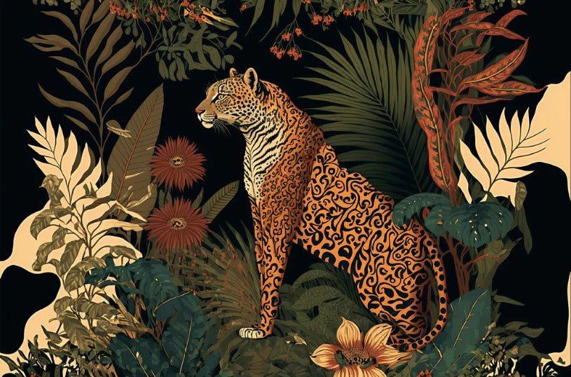 Papier peint exotique tigre, XXL, tendance