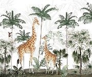 Papier peint famille girafes, XXL, tendance