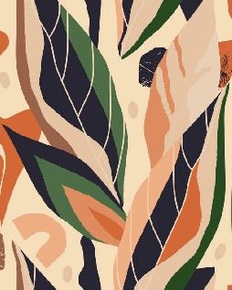 Papier peint mur végétal abstrait