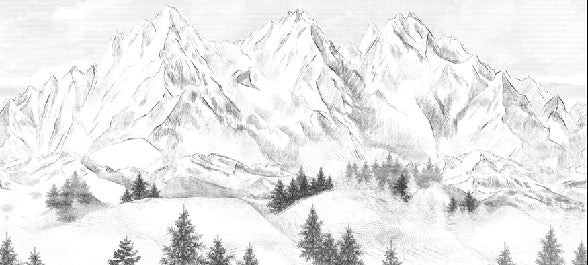 Papier peint montagne sommets de Chamonix