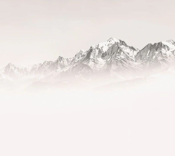 Papier peint matin brumeux Mont Blanc