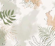 Papier peint panoramique aquarelle végétale