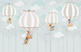 Papier peint enfant nordique montgolfière, XXL, tendance
