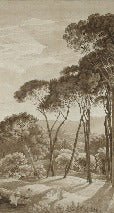 Papier peint panoramique paysage italien ambré