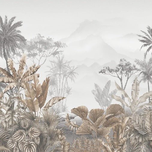 Papier peint tendance tropical sepia