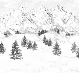 Papier peint montagne sommets de Chamonix