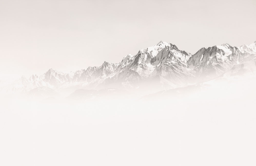 Papier peint matin brumeux Mont Blanc