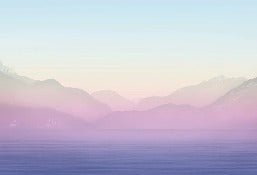 Papier peint Annecy et son lac paisible rainbow, mural concept, tendance