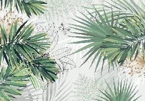 Papier peint panoramique nature green palm