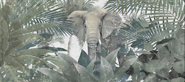 Papier peint Elephant d'Amazonie, XXL, tendance