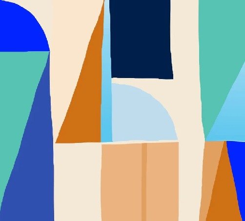 Papier peint Memphis style vibrant