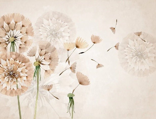 Papier peint fleur pissenlit