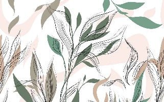 Papier peint panoramique fleur graphique