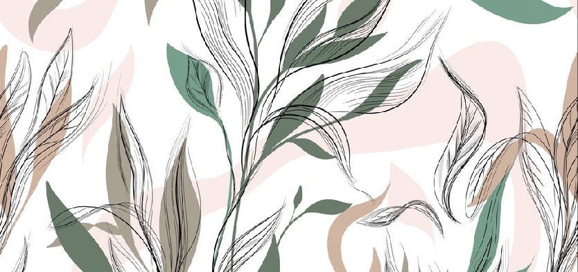 Papier peint panoramique fleur graphique