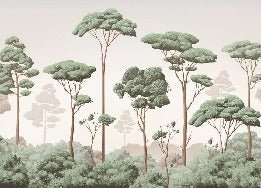 Papier peint brise légère pinède