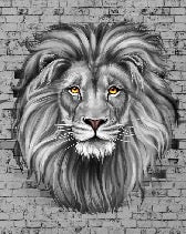 Papier peint Lion sauvage Majestueux