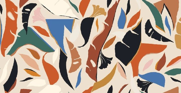Papier peint contemporain végétal