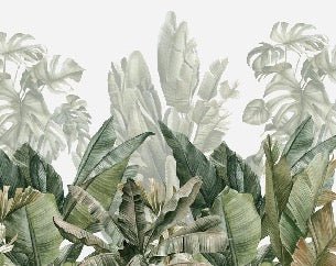 Papier peint panoramique bananier vert