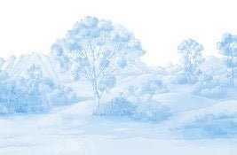 Papier peint paysage poétique bleu