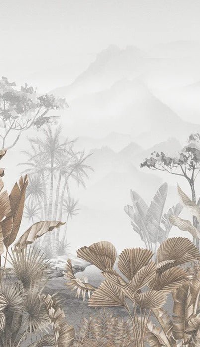 Papier peint tendance tropical sepia