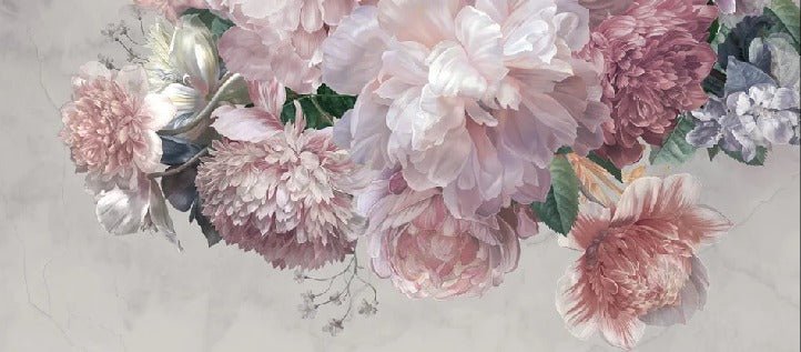 Papier peint panoramique pivoines, XXL, tendance