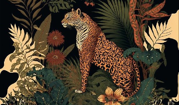 Papier peint exotique tigre