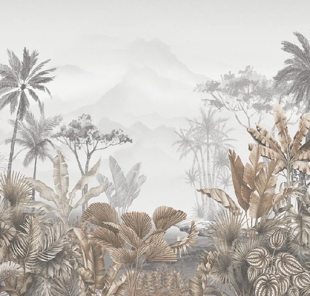 Papier peint tendance tropical sepia