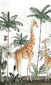 Papier peint famille girafes, XXL, tendance