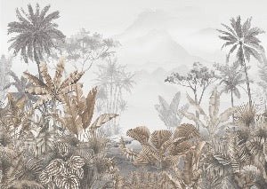 Papier peint tendance tropical sepia